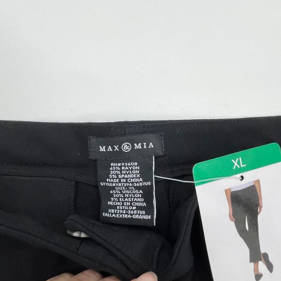 New MAX & MIA Women's Sz XL Ponte Pull On Stretch Cropped Ankle Pant - Picture 3 of 6